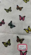 Cotton and linen printed apple trees Item Picture